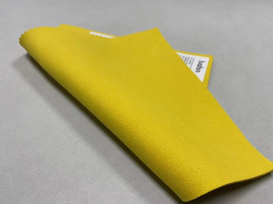 PU Nylon Fabric Suede Nonwoven High Quality Microfiber for Fashion Lady Handbags and Leather Goods