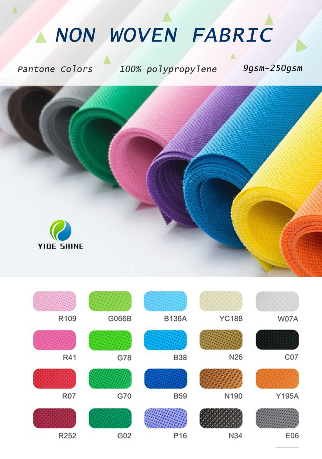 Customized PP Spunbond Polypropylene Non-Woven Nonwoven Fabric for Handbags Non Woven